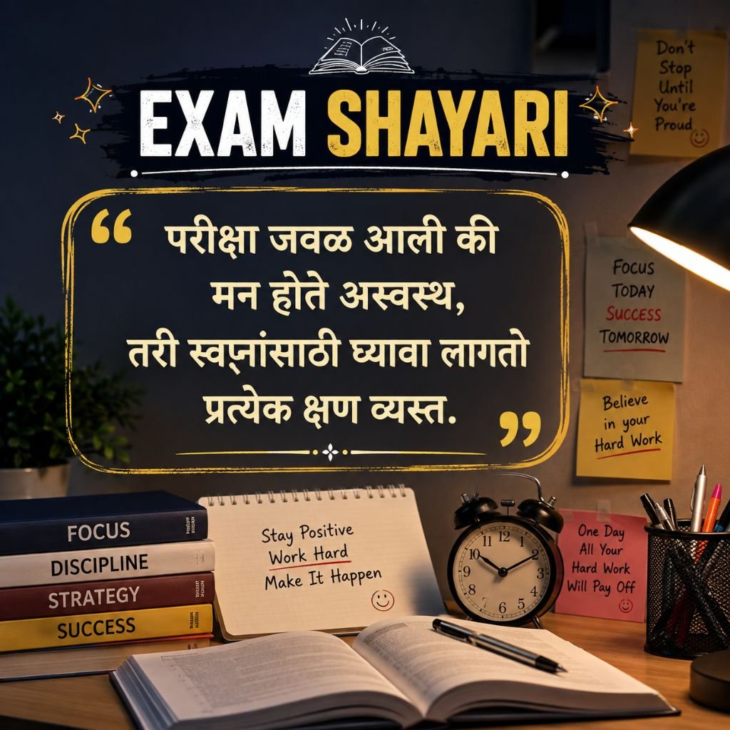 Exam Shayari Marathi