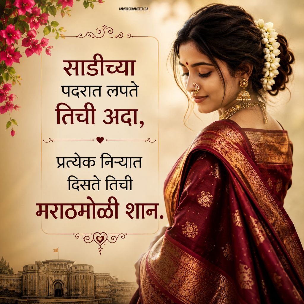 Saree Shayari In Marathi​