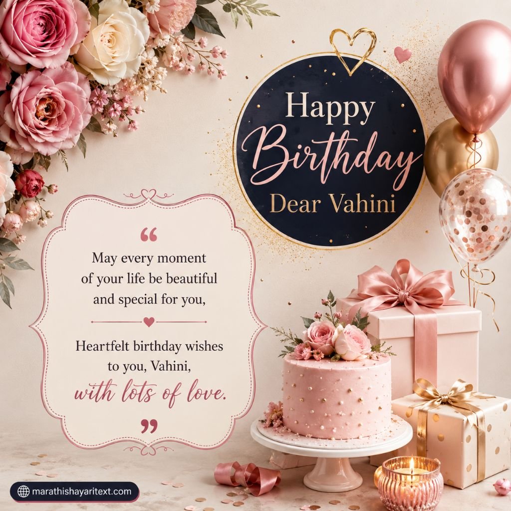 Birthday Wishes For Vahini In Marathi