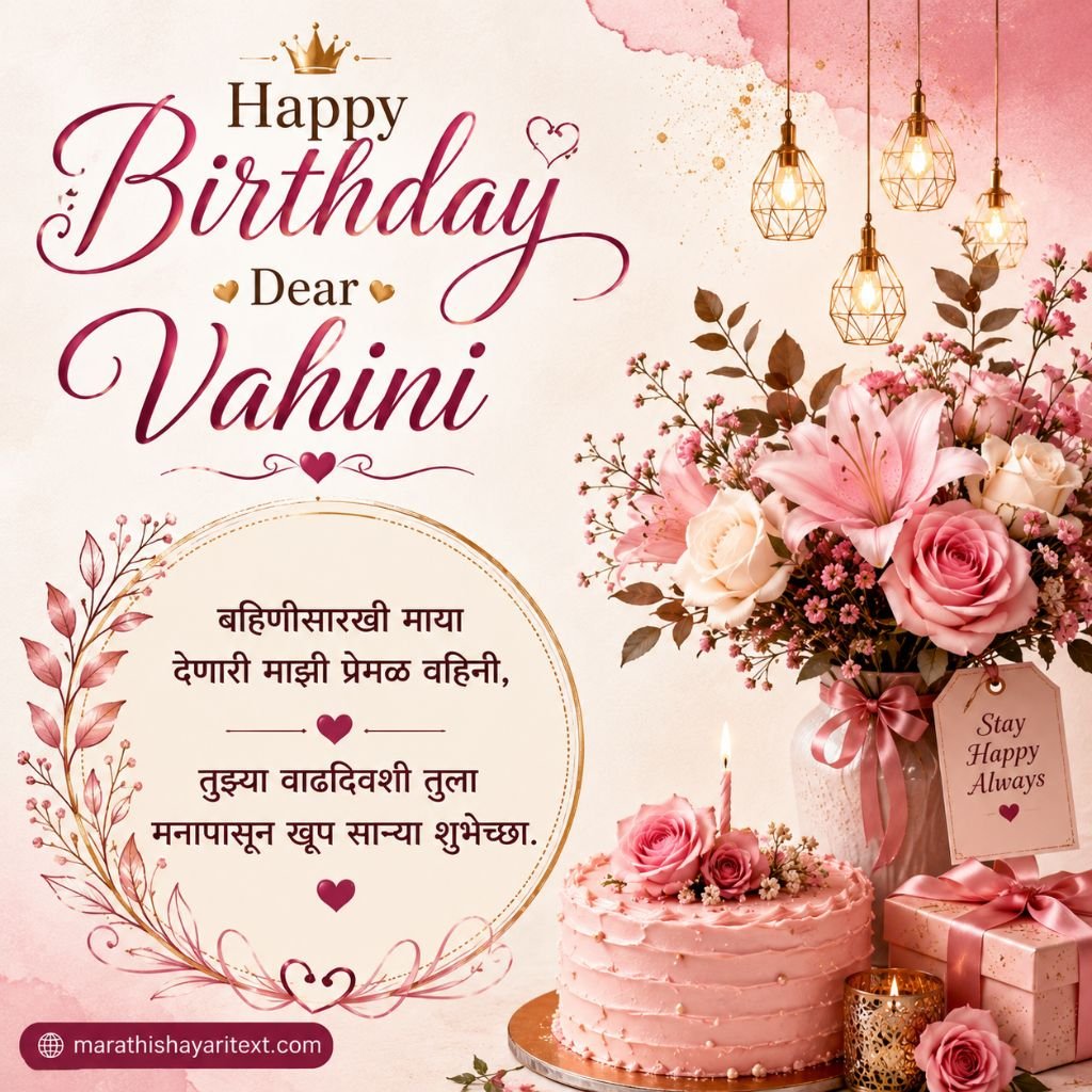 Birthday Wishes To Vahini In Marathi