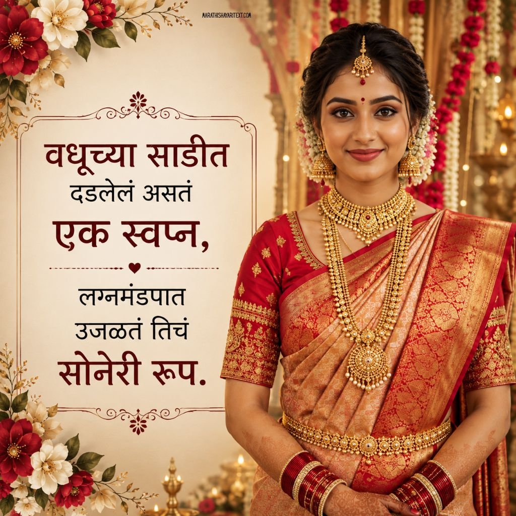 Bridal Saree Shayari In Marathi​ 