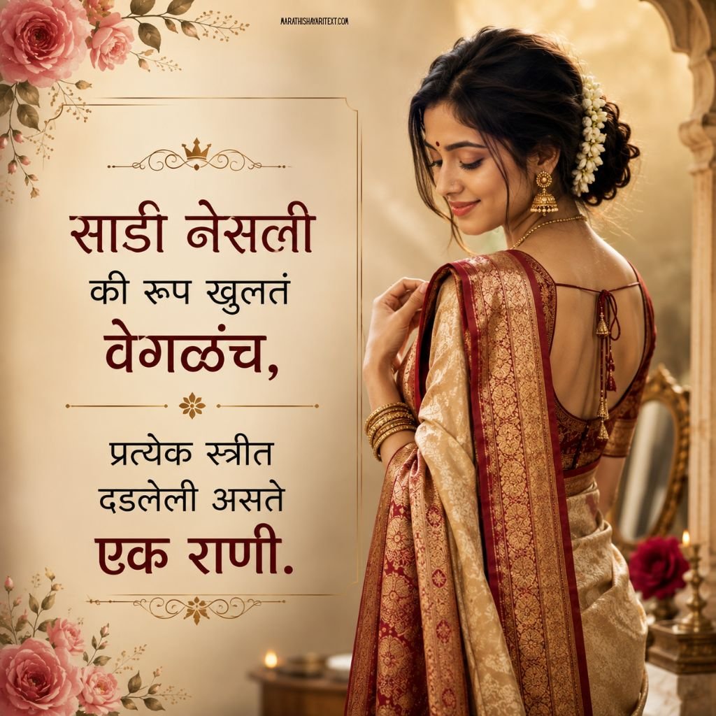 Saree Shayari In Marathi​ 2 Lines